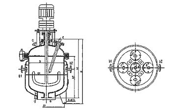 搪玻璃小型反应罐(图1)