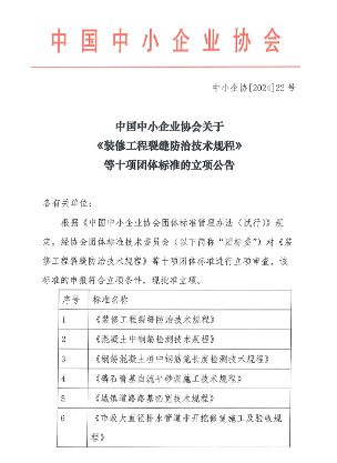 中国中小企业协会批准十项团体标准立项-效擎动力机械有限公司(图1)