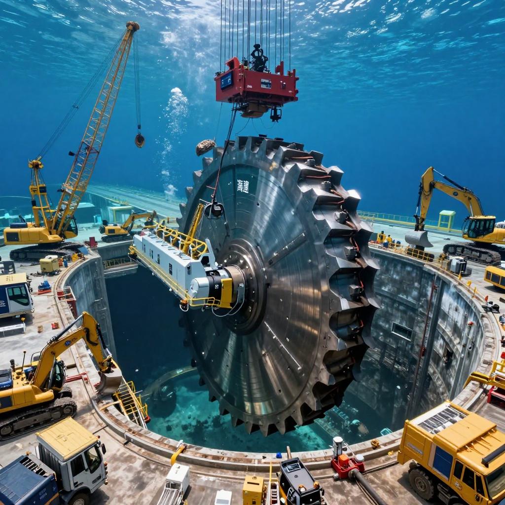 世界最长海底公路隧道刀盘成功下井-辰飞雨效擎动力机械(图1) 世界最长海底公路隧道刀盘成功下井-辰飞雨效擎动力机械(图1)