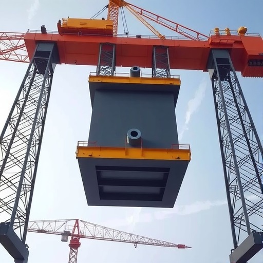 1250吨轮胎式搬梁机刷新中国纪录助力跨海大桥建设-辰飞雨效擎动力机械(图1)