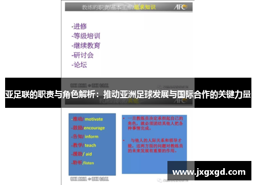 亚足联的职责与角色解析:推动亚洲足球发展与国际合作的关键力量